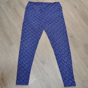 LuLaRoe Leggings | Purple & Blue Floral Print